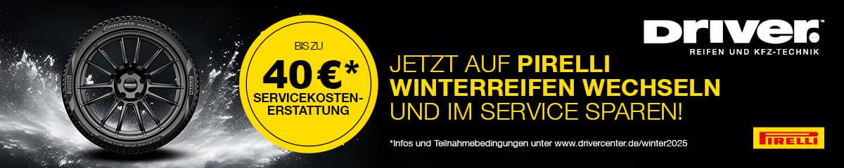 Pirelli Winterreifen Aktion - Bis zu 40€ Servicekosten-Erstattung
